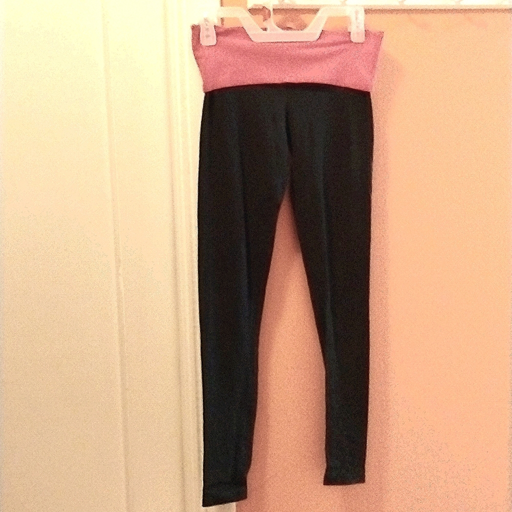 Victoria's secret, xs, black/pink/gold leggings